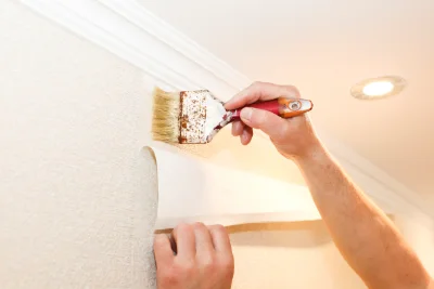 Pose de papier peint à la Plaine — revêtements muraux et toiles de verre
